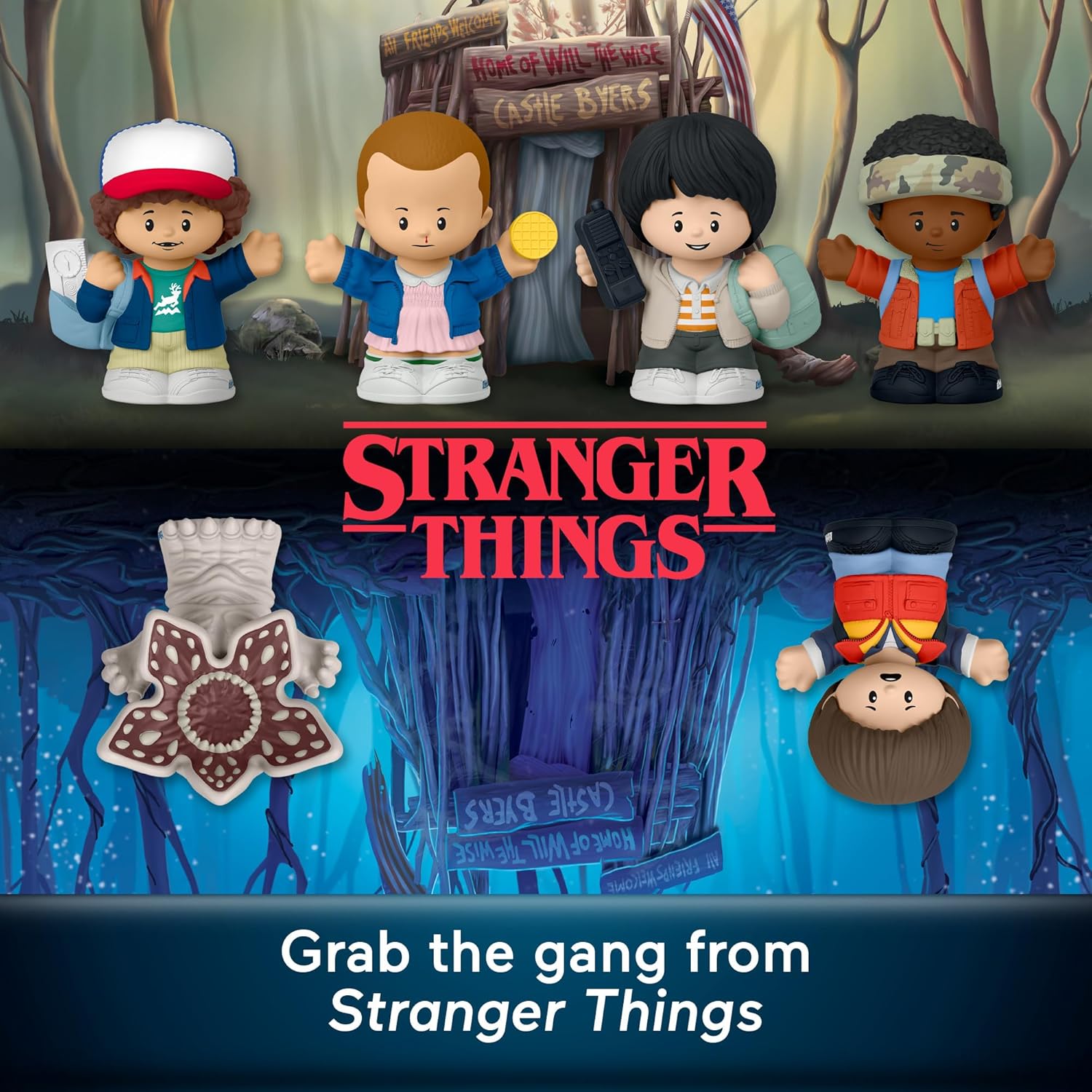 Figura Colección Little People Collector Stranger Things Castillo Byers Set Original Regalo