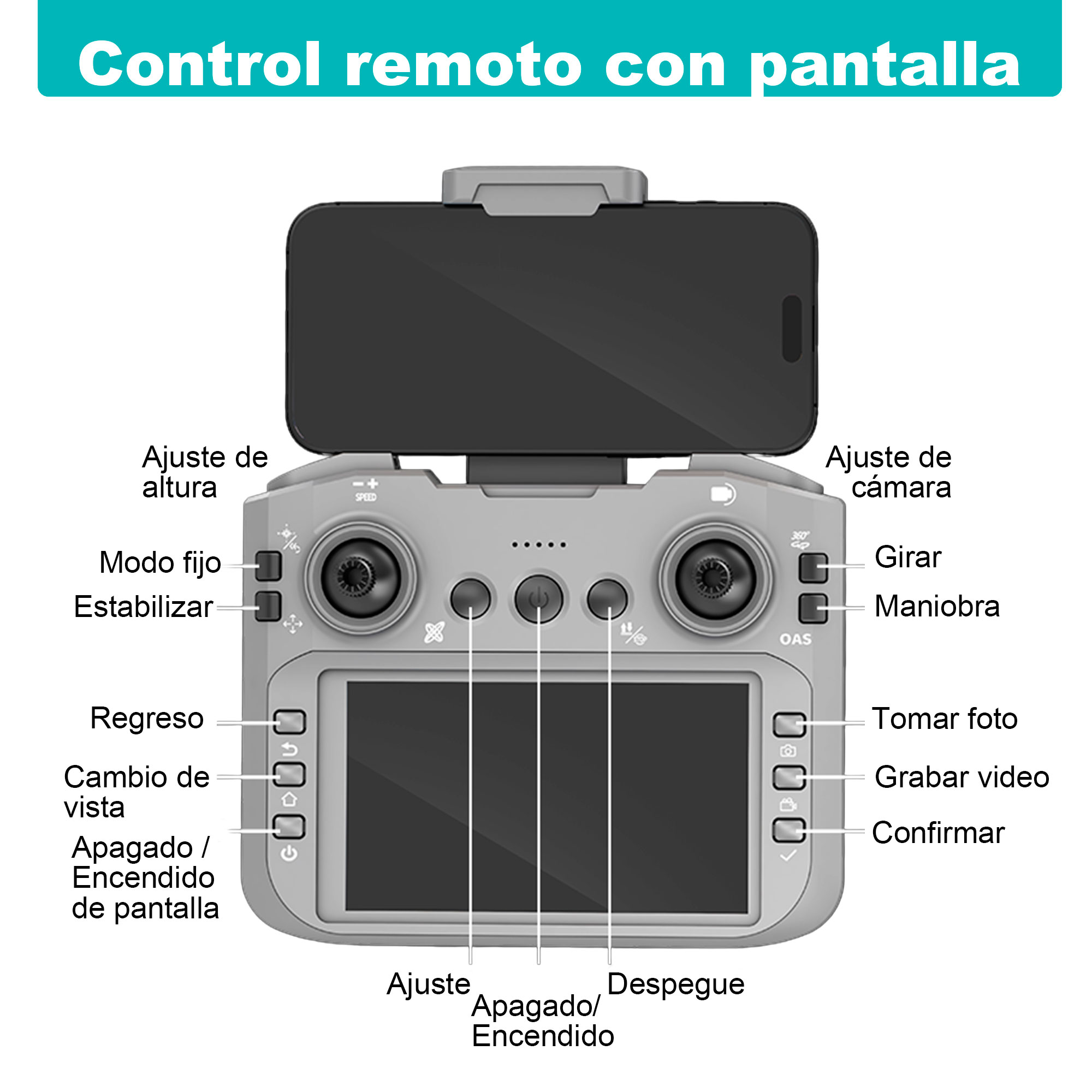 Drone Vak 1811 Reconocimiento Optico Gestos 2 Camaras Wifi