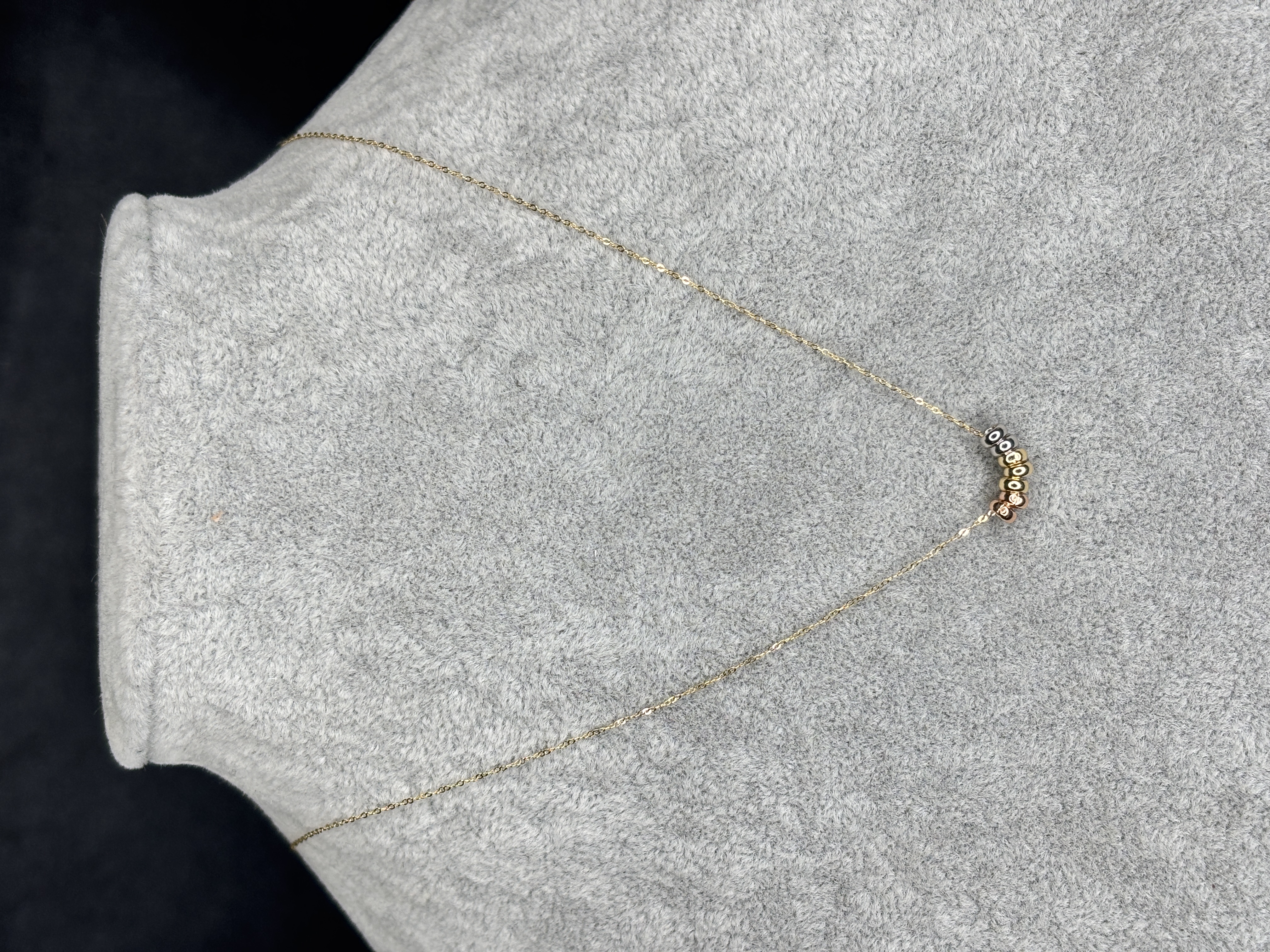 Cadena Oro Italiano 10k, Semanario Para Mujer -Collar 3 Oros (Oro blanco, Oro Amarillo, Oro Rosa) | Joyería Fina