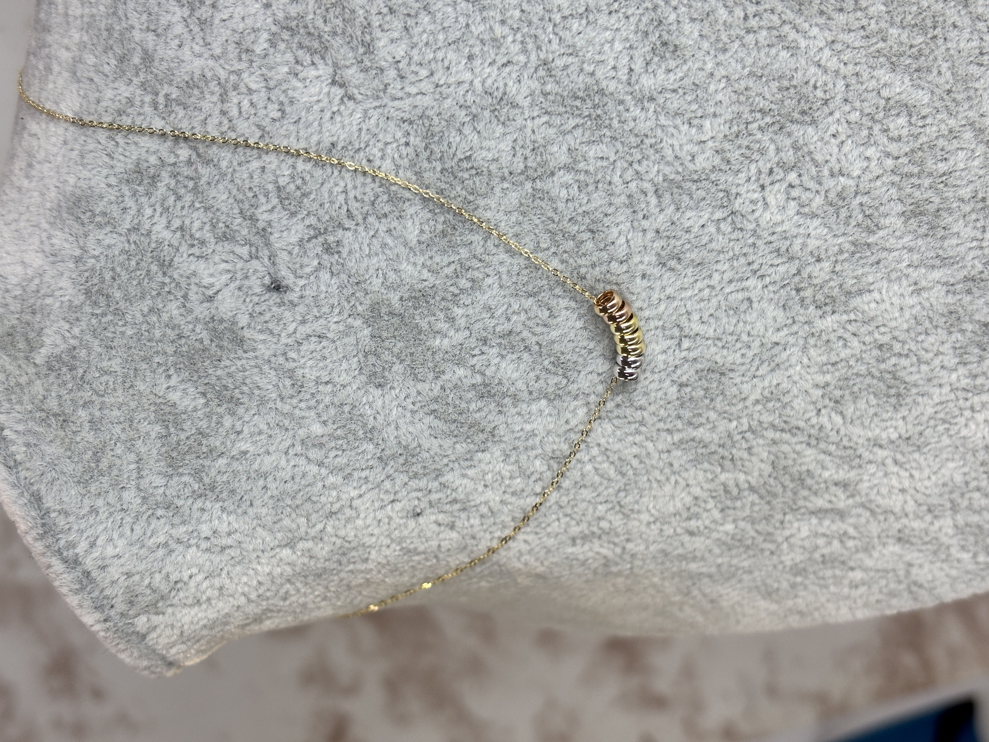 Cadena Oro Italiano 10k, Semanario Para Mujer -Collar 3 Oros (Oro blanco, Oro Amarillo, Oro Rosa) | Joyería Fina