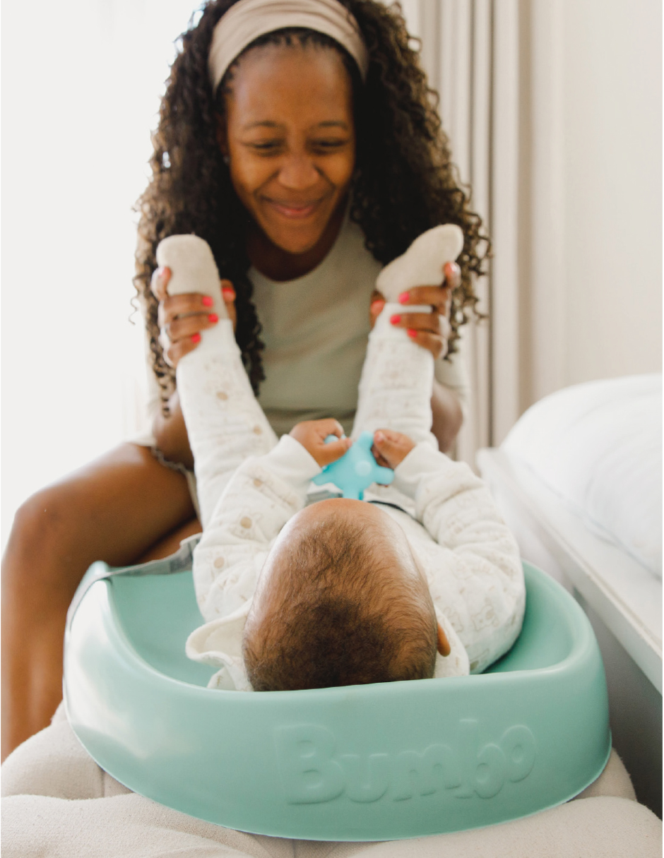Bumbo - Cambiador de pañales para bebé para aparador o mesa, portátil y lavable, antideslizante, suave