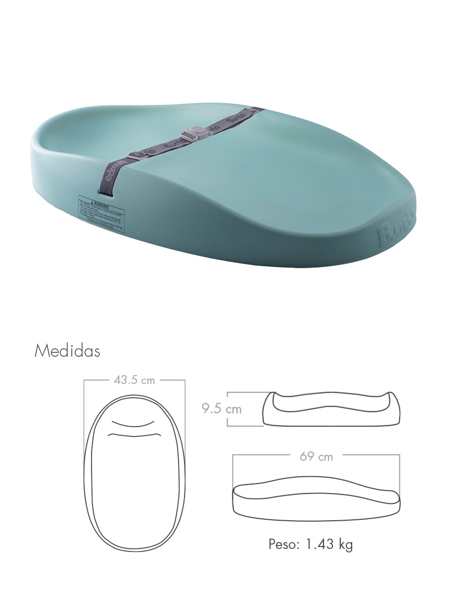 Bumbo - Cambiador de pañales para bebé para aparador o mesa, portátil y lavable, antideslizante, suave