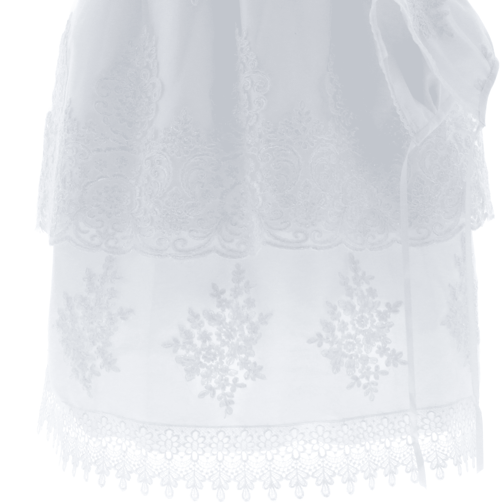 Ropon para Bautizo Niña 3985 Blanco 4 Años