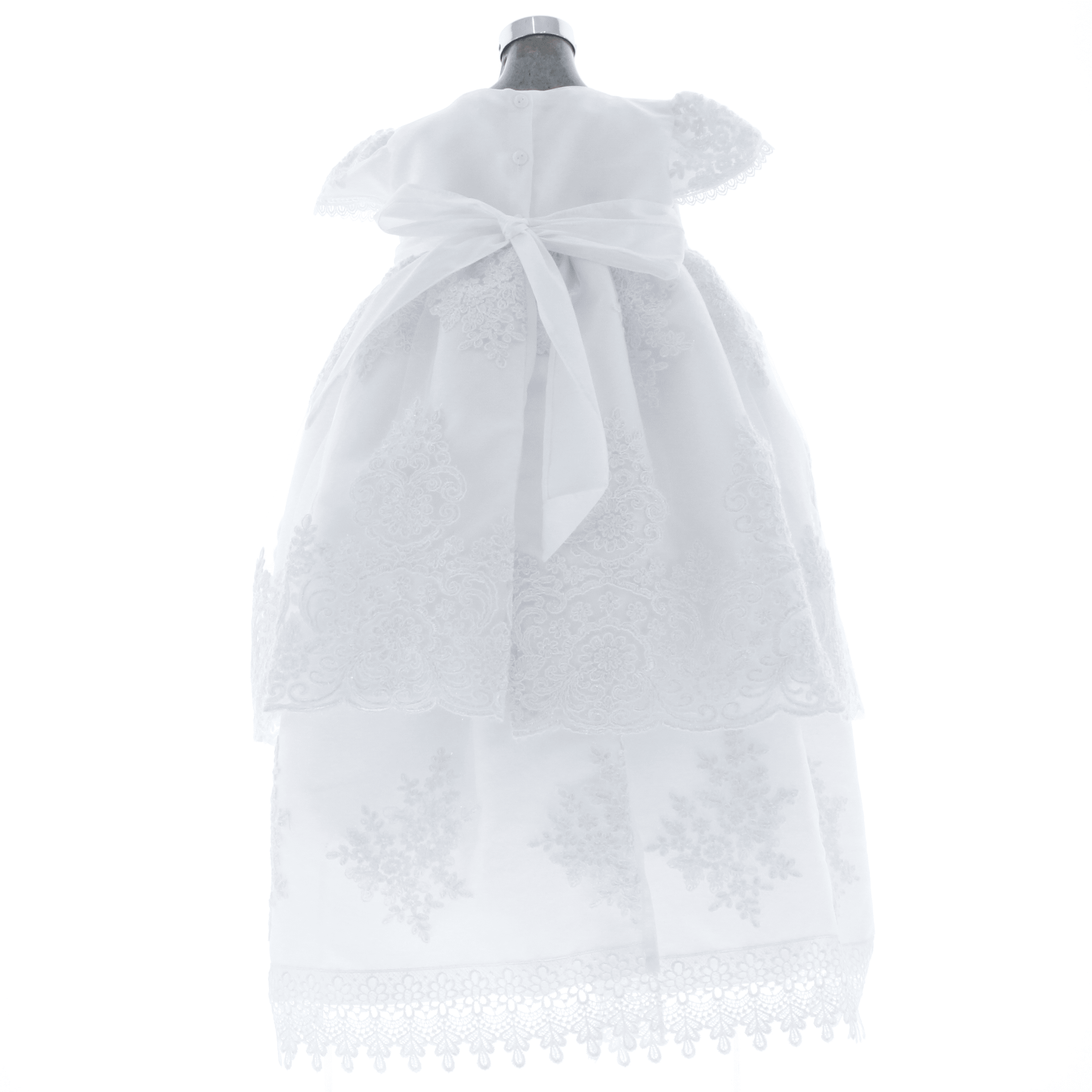 Ropon para Bautizo Niña 3985 Blanco 4 Años
