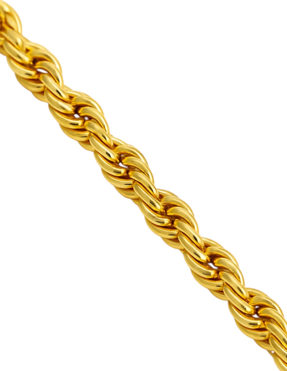 Cadena Estilo Torzal 50cm X 2mm Oro 14 Kilates + Obsequio