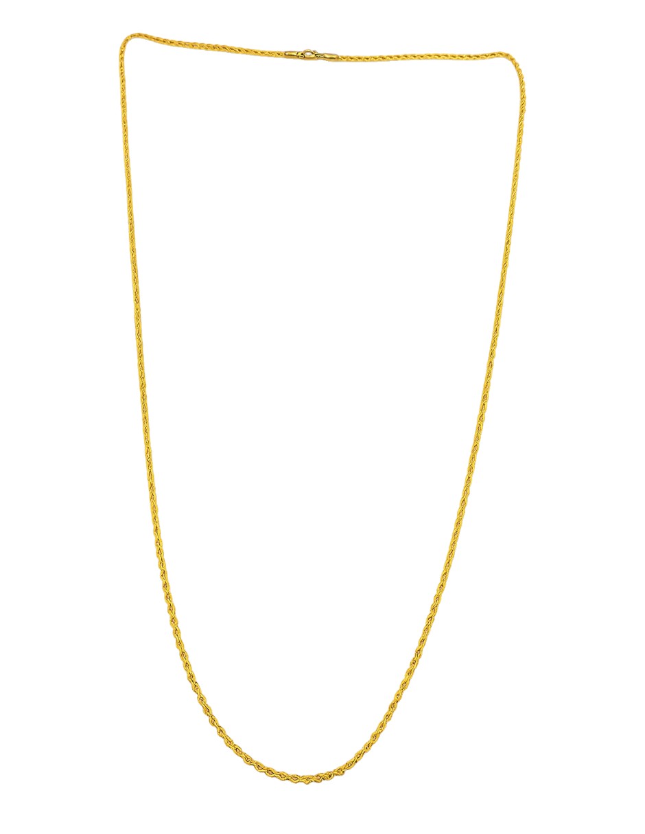 Cadena Estilo Torzal  1 Mm x  45 cm Oro 14k + Obsequio 