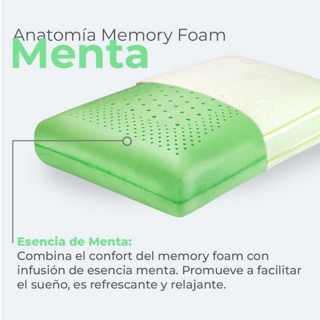 Almohada de Memory Foam Roomi Menta + Pillow Mist