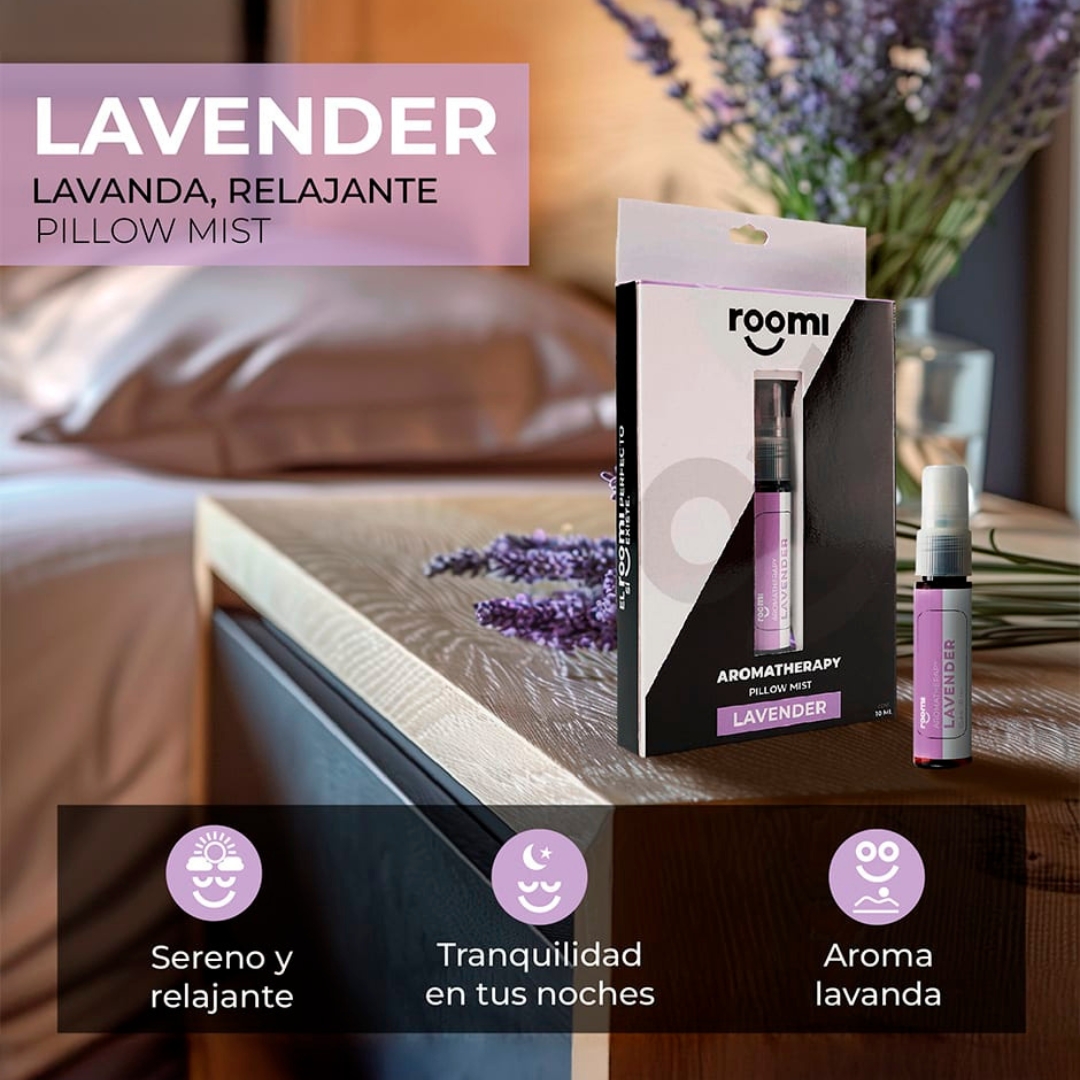 Almohada de Memory Foam Shoulder  Roomi Lavanda + Pillow Mist