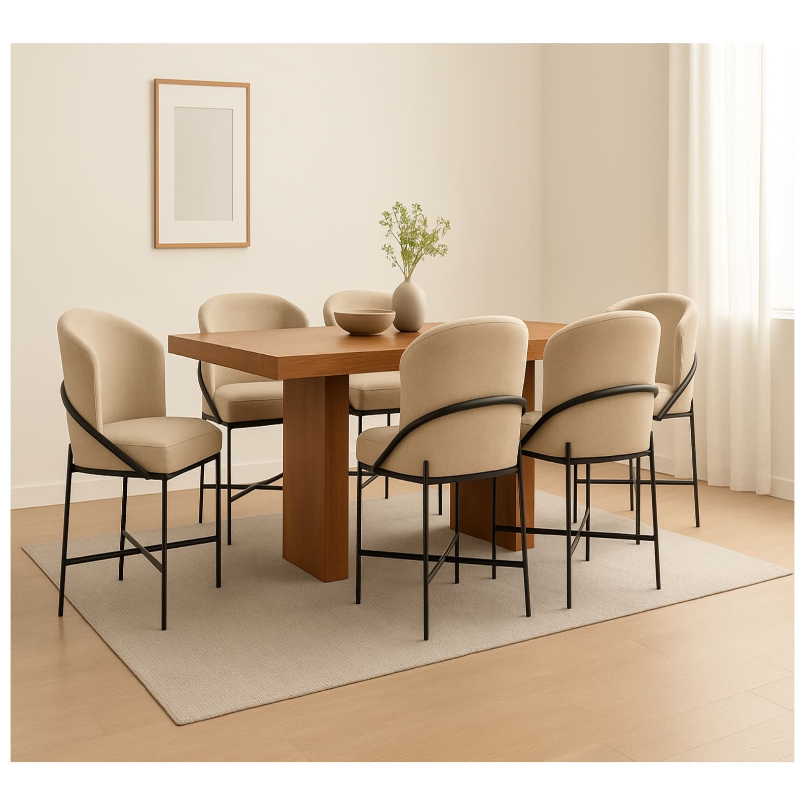 Set 2 Sillas Para Comedor Antara Diseño Curvo Moderno y Sofisticado