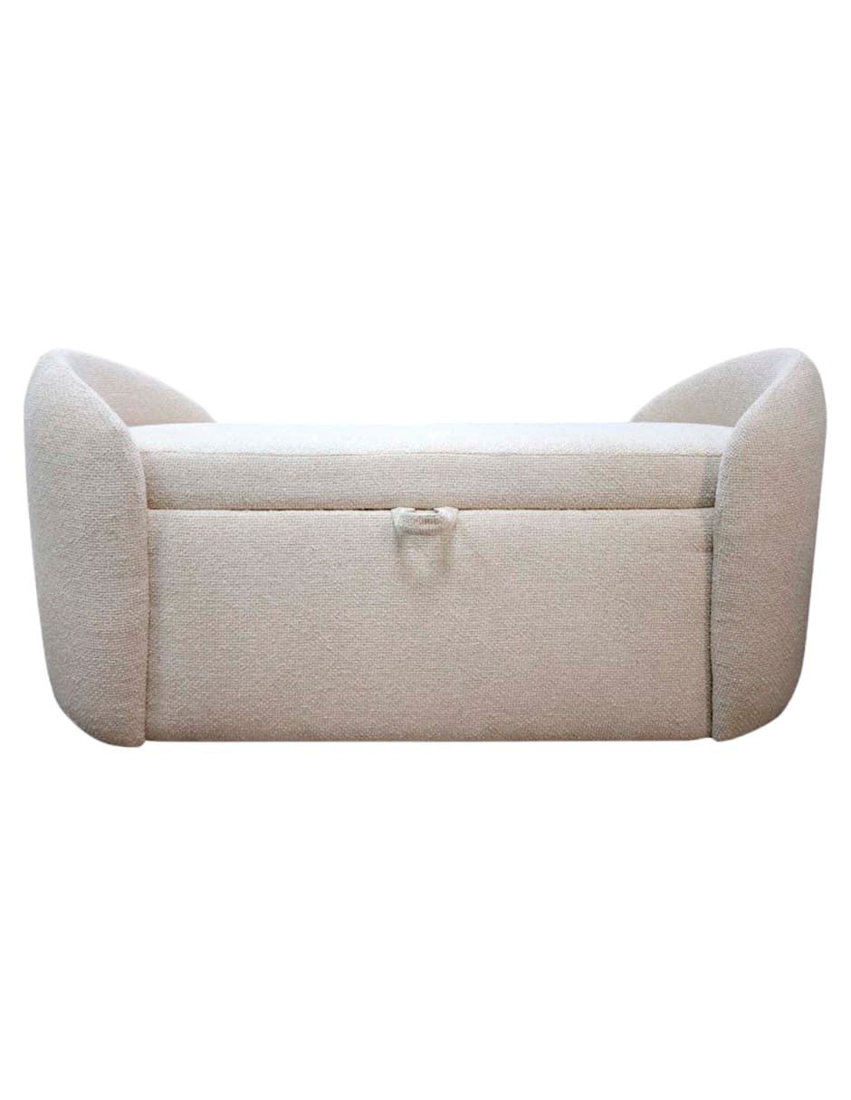 Baúl de Almacenamiento Daly Beige, Tapa Abatible