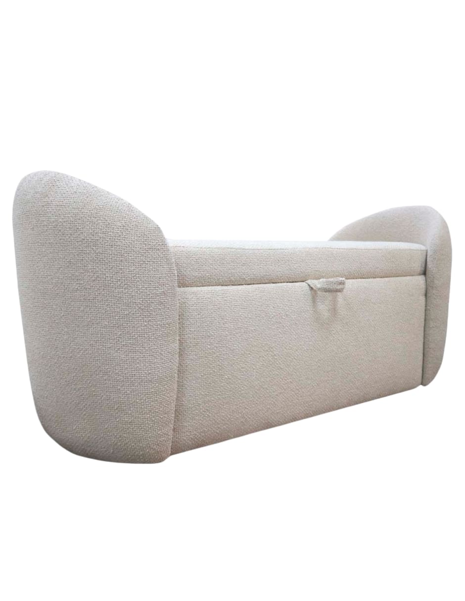 Baúl de Almacenamiento Daly Beige, Tapa Abatible