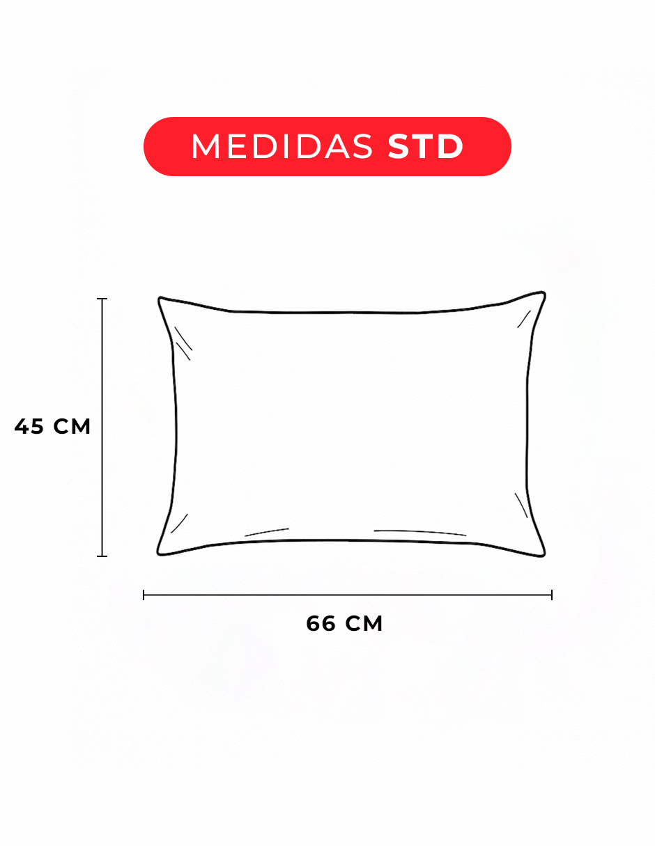 Pack 6 Almohadas Estándar Confort Suave Atlas Basic