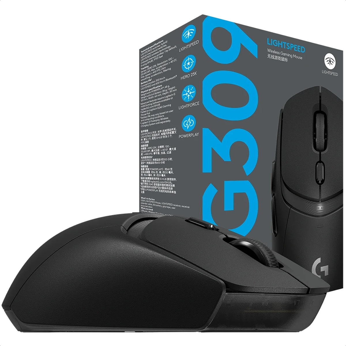 Mouse Logitech G309 LIGHTSPEED HERO 25K Gamer Inalámbrico Y Bluetooth USB Negro 910-007198