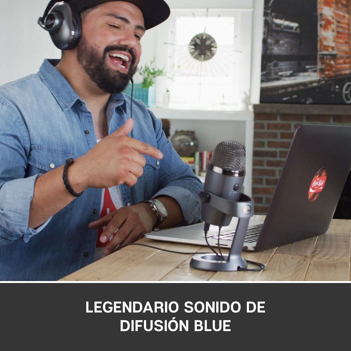Microfono Profesional Blue Yeti Nano Gris USB Premium Doble Patron Blue Vo!ce 988-000508