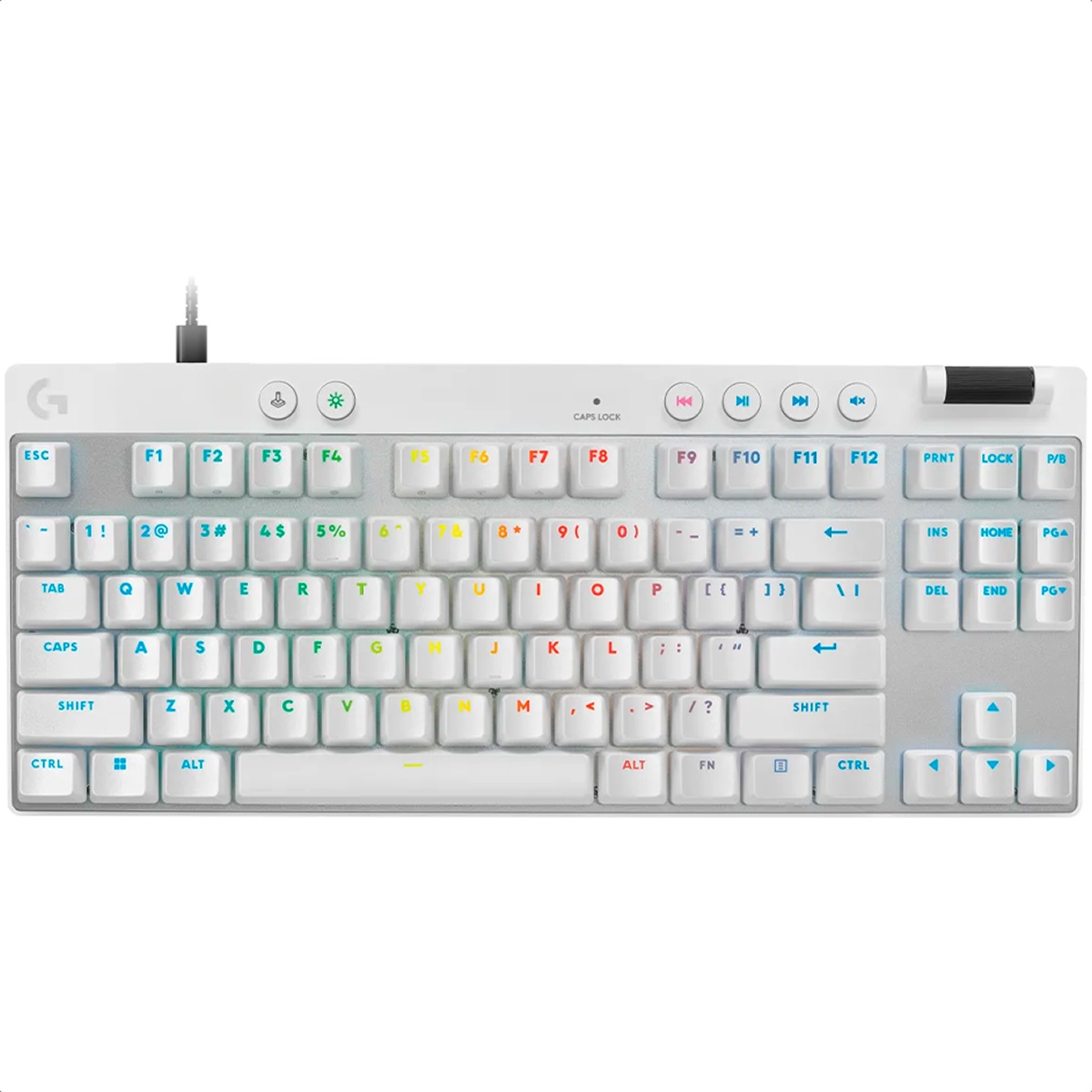 Teclado Logitech PRO X TKL RAPID RGB Alámbrico Mecánico Magnético-Analógico Gamer 920-013132