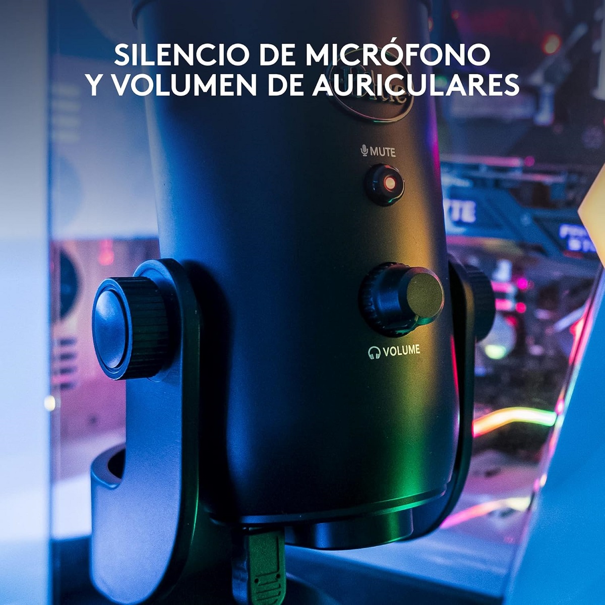 Microfono Profesional Blue Yeti Multipatron Negro USB Grabacion Streaming 988-000504