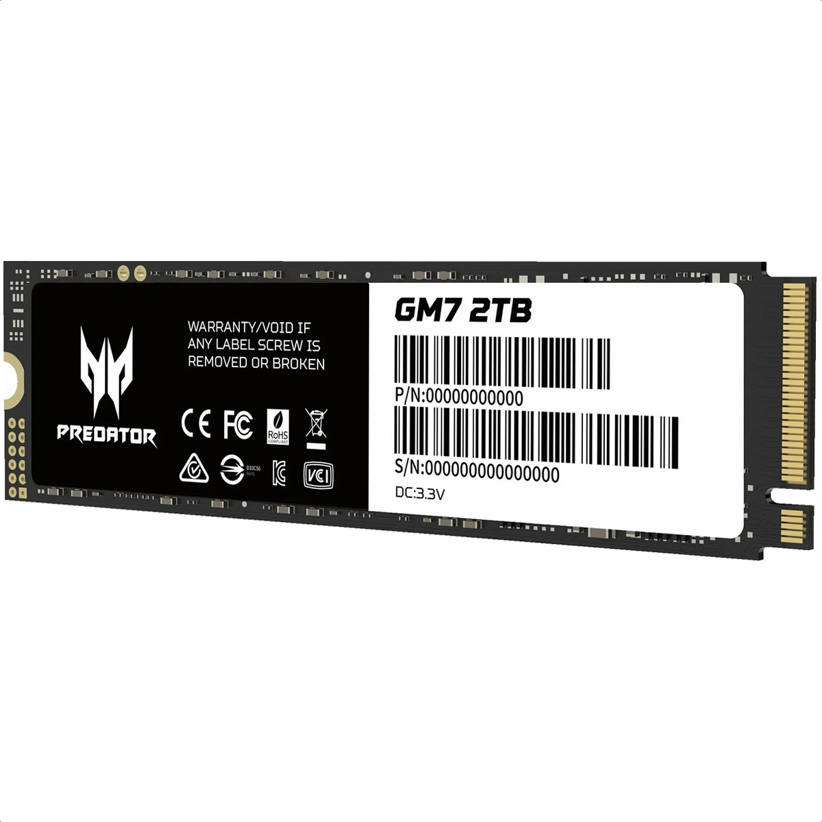 M.2 2280 SSD 2TB acer Predator GM7 PCIe 4.0 NVMe BL.9BWWR.119