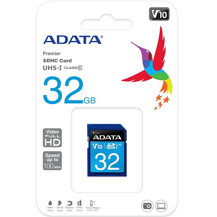Memoria SD 32GB Adata SDHC Clase 10 ASDH32GUICL10-R