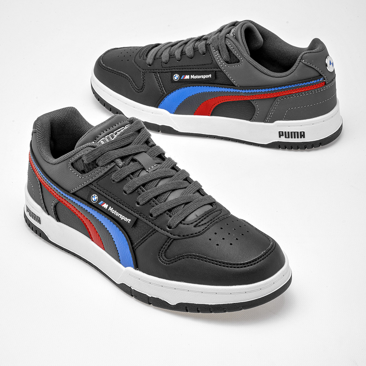 TENIS DEPORTIVO BMW MMS  RBD GAME LOW 308587-01  NEGRO-GRIS-AZUL PARA HOMBRE 
