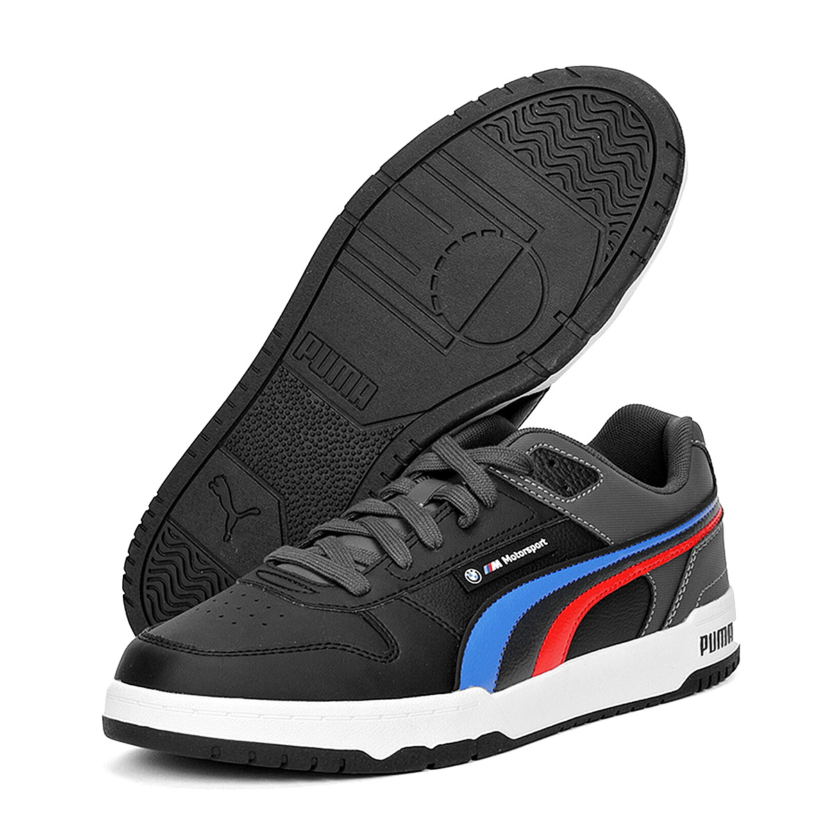 TENIS DEPORTIVO BMW MMS  RBD GAME LOW 308587-01  NEGRO-GRIS-AZUL PARA HOMBRE 
