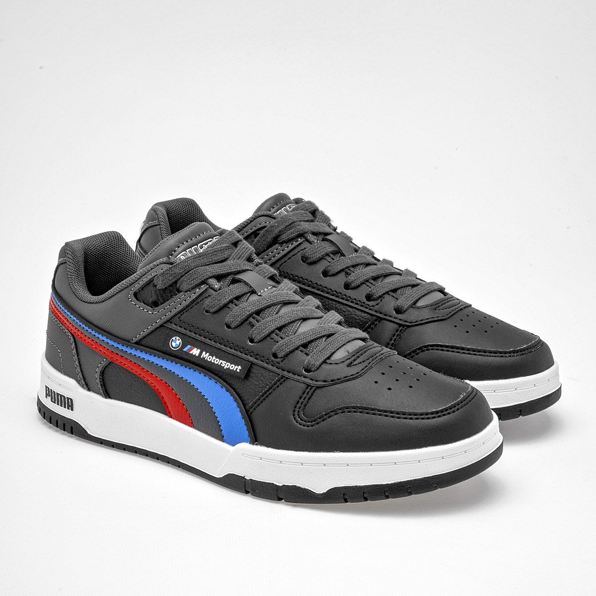 TENIS DEPORTIVO BMW MMS  RBD GAME LOW 308587-01  NEGRO-GRIS-AZUL PARA HOMBRE 