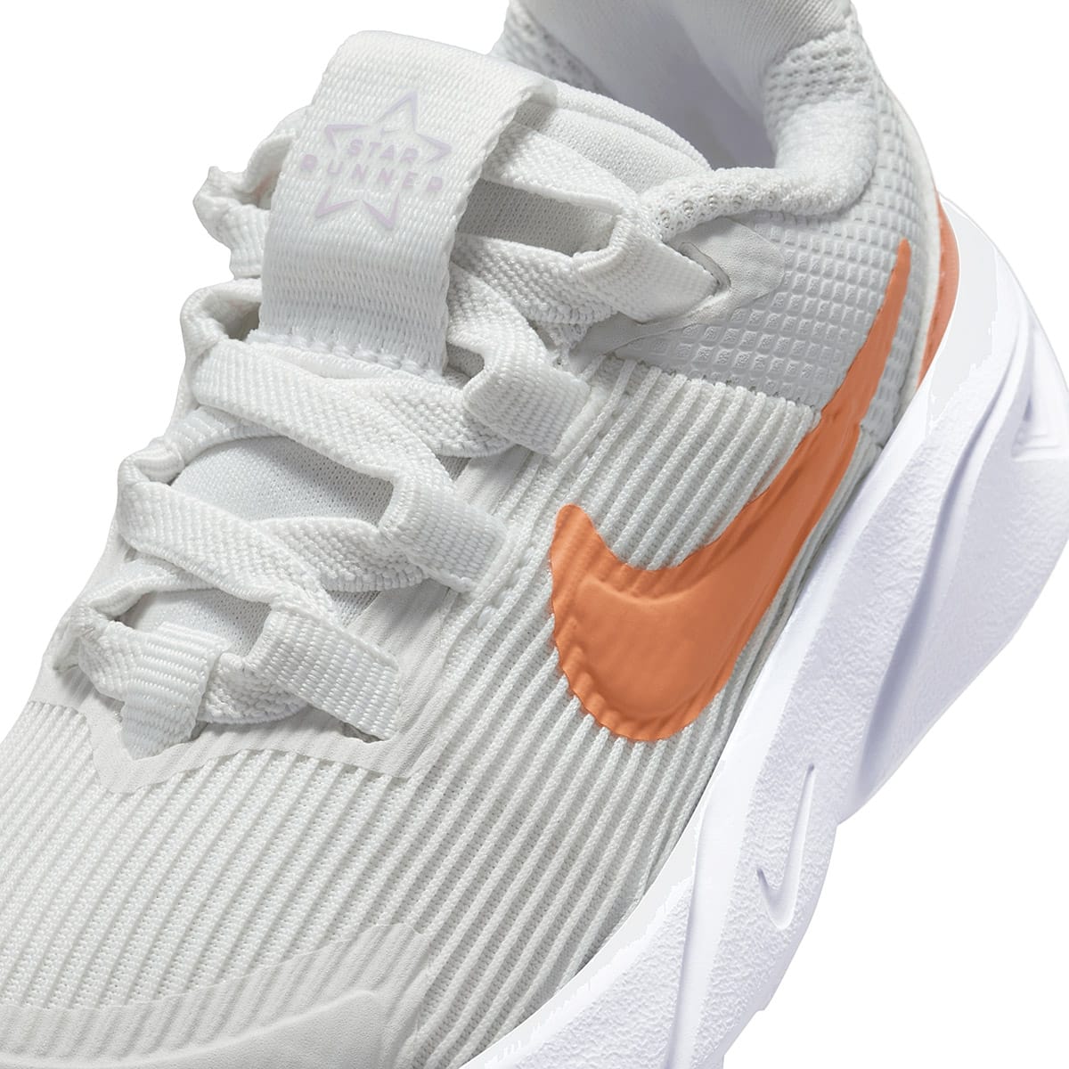TENIS DEPORTIVO NIKE STAR RUNNER 4 NN TD DX7616-104 BLANCO -NARANJA  PARA NIÑO 