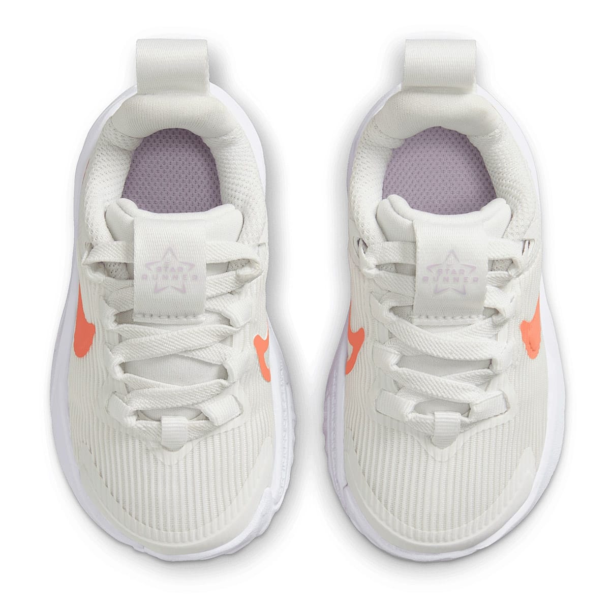 TENIS DEPORTIVO NIKE STAR RUNNER 4 NN TD DX7616-104 BLANCO -NARANJA  PARA NIÑO 