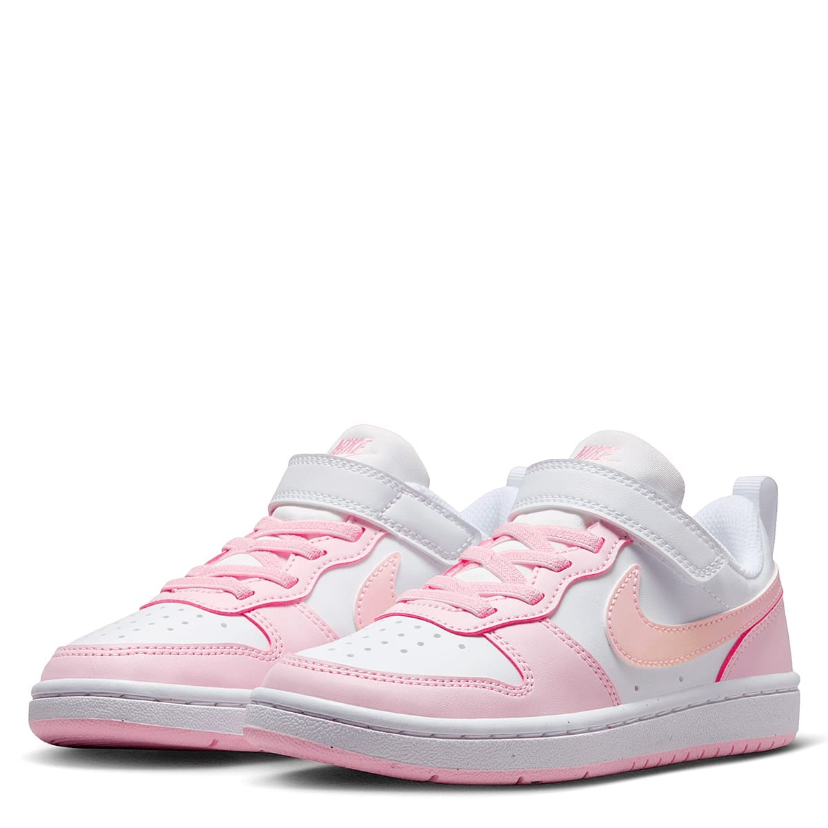TENIS DEPORTIVO  NIKE COURT BOROUGH LOW RECRAFT BPV DV5457-105 BLANCO -ROSA  PARA NIÑA 