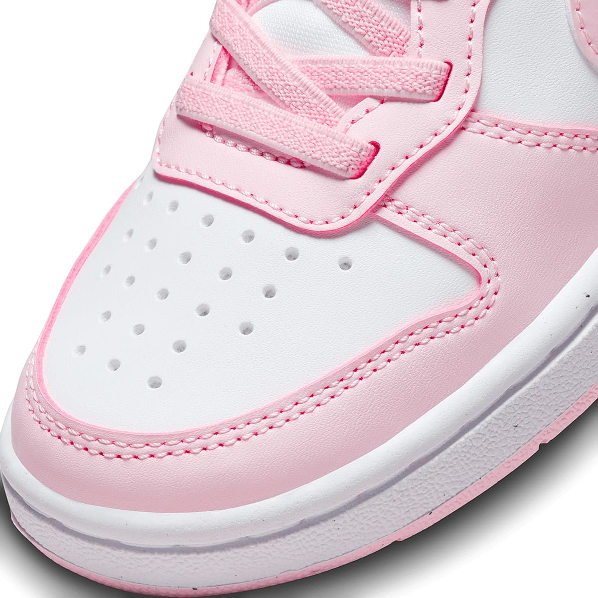 TENIS DEPORTIVO  NIKE COURT BOROUGH LOW RECRAFT BPV DV5457-105 BLANCO -ROSA  PARA NIÑA 
