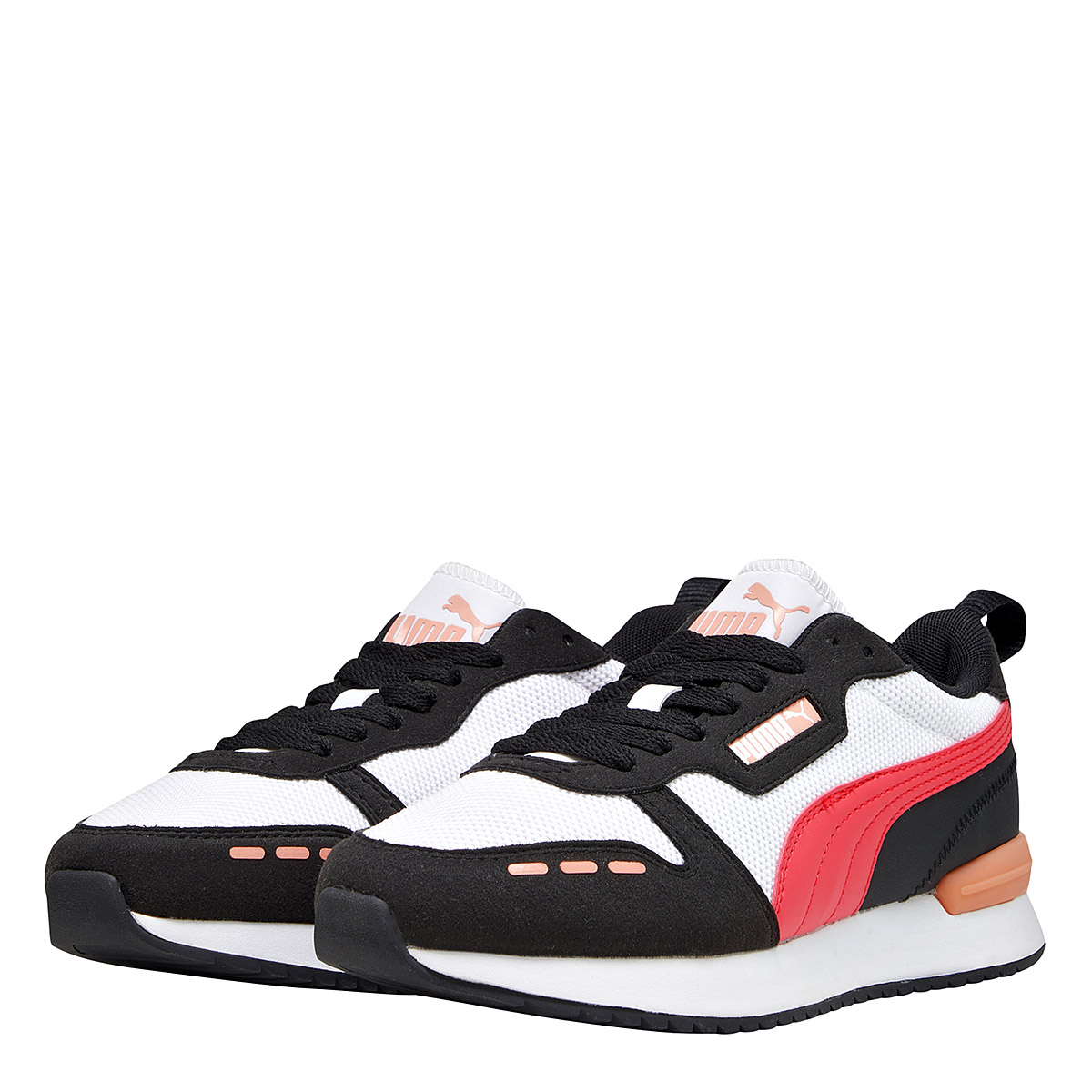 TENIS DEPORTIVO PUMA R78 393910 -04 BLANCO -NEGRO -CORAL 
