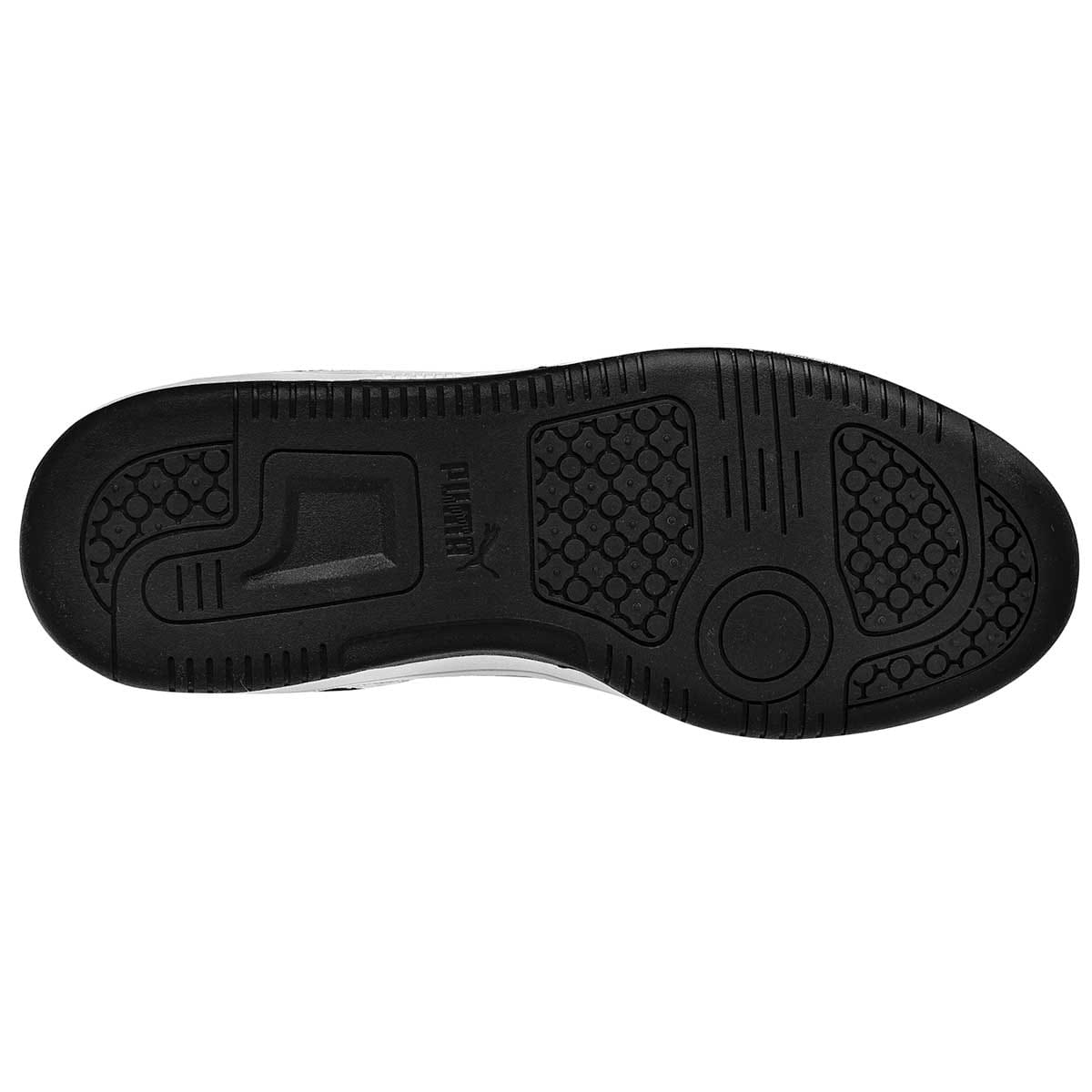 TENIS DEPORTIVO PUMA  REBOUND LAYUP LO SL JR 370490-02 NEGRO -BLANCO 