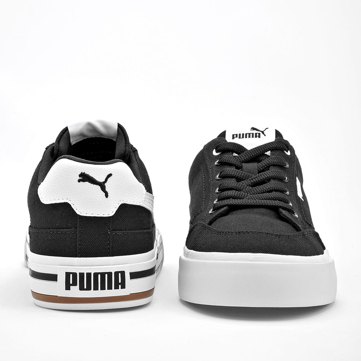 TENIS DEPORTIVO PUMA  COURT CLASSIC VULC FS 396353-03 NEGRO-BLANCO 