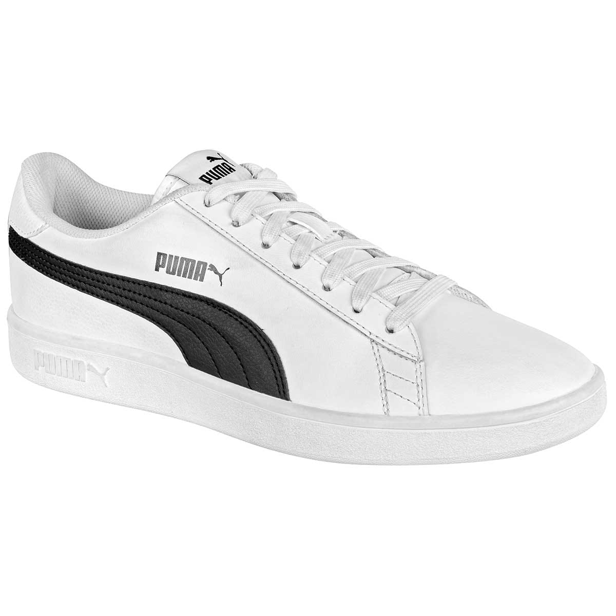 TENIS DEPORTIVO PUMA SMASH V2 L 365215-01  BLANCO -NEGRO PARA HOMBRE 