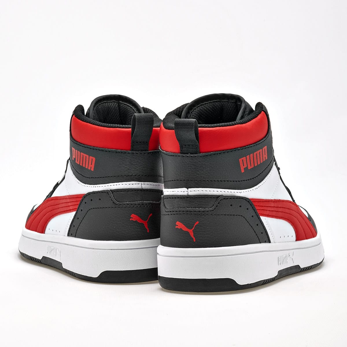 TENIS DEPORTIVO PUMA REBOUND JOY  374765-22 BLANCO -NEGRO -ROJO PARA HOMBRE 