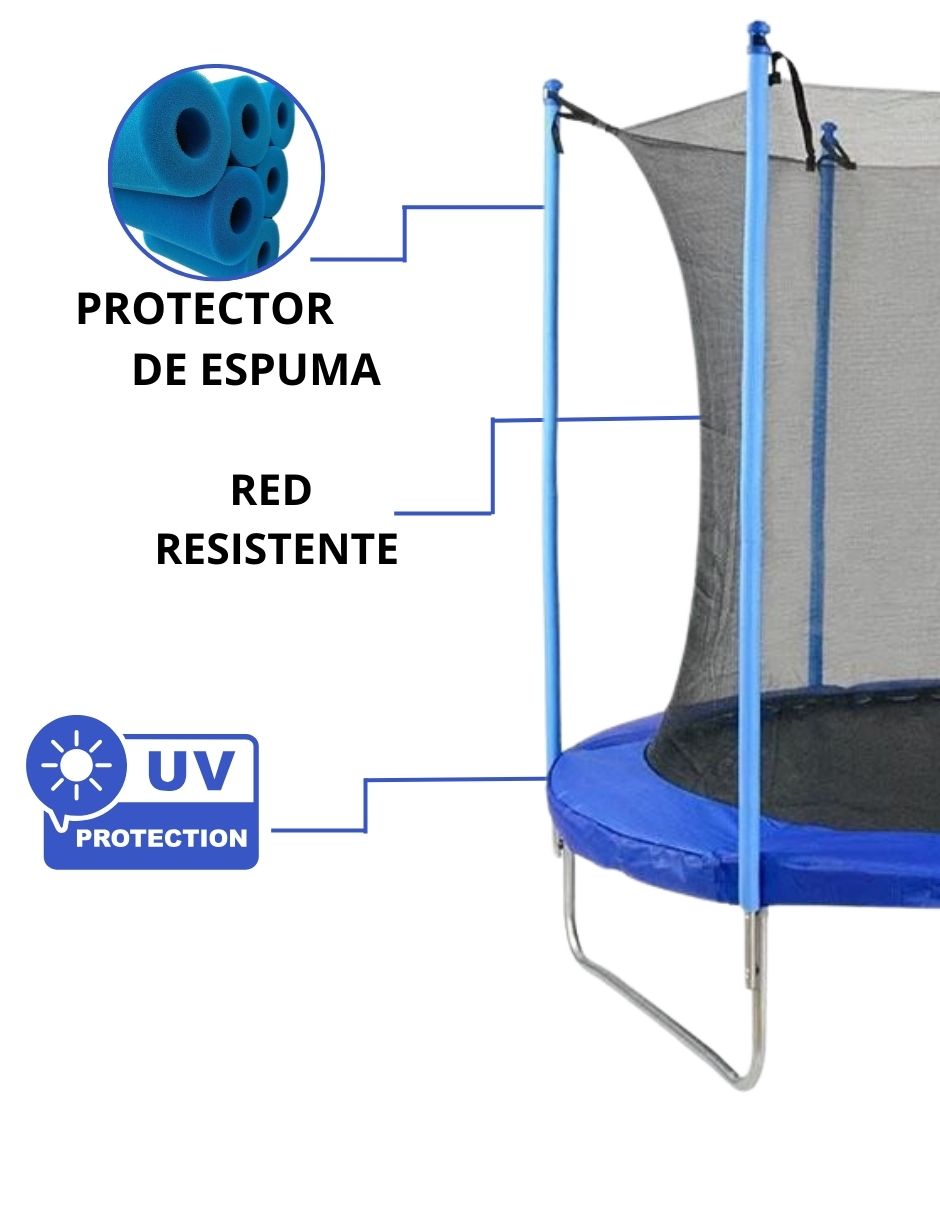 Trampolín 2.4 mts 8FT Brincolín Infantil Máxima Seguridad