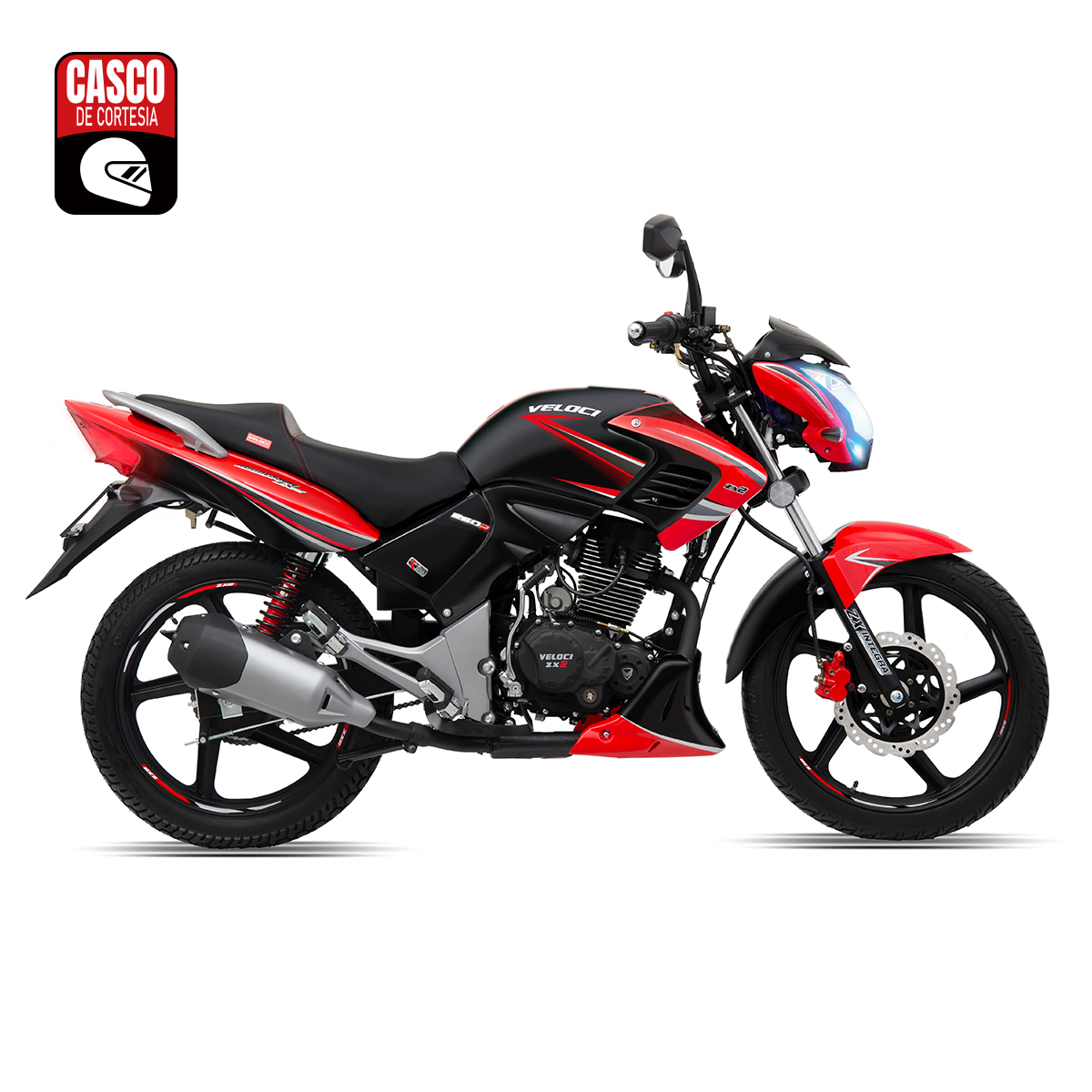 Motocicleta Veloci Aggressor ZX2 250CC Rojo 2024