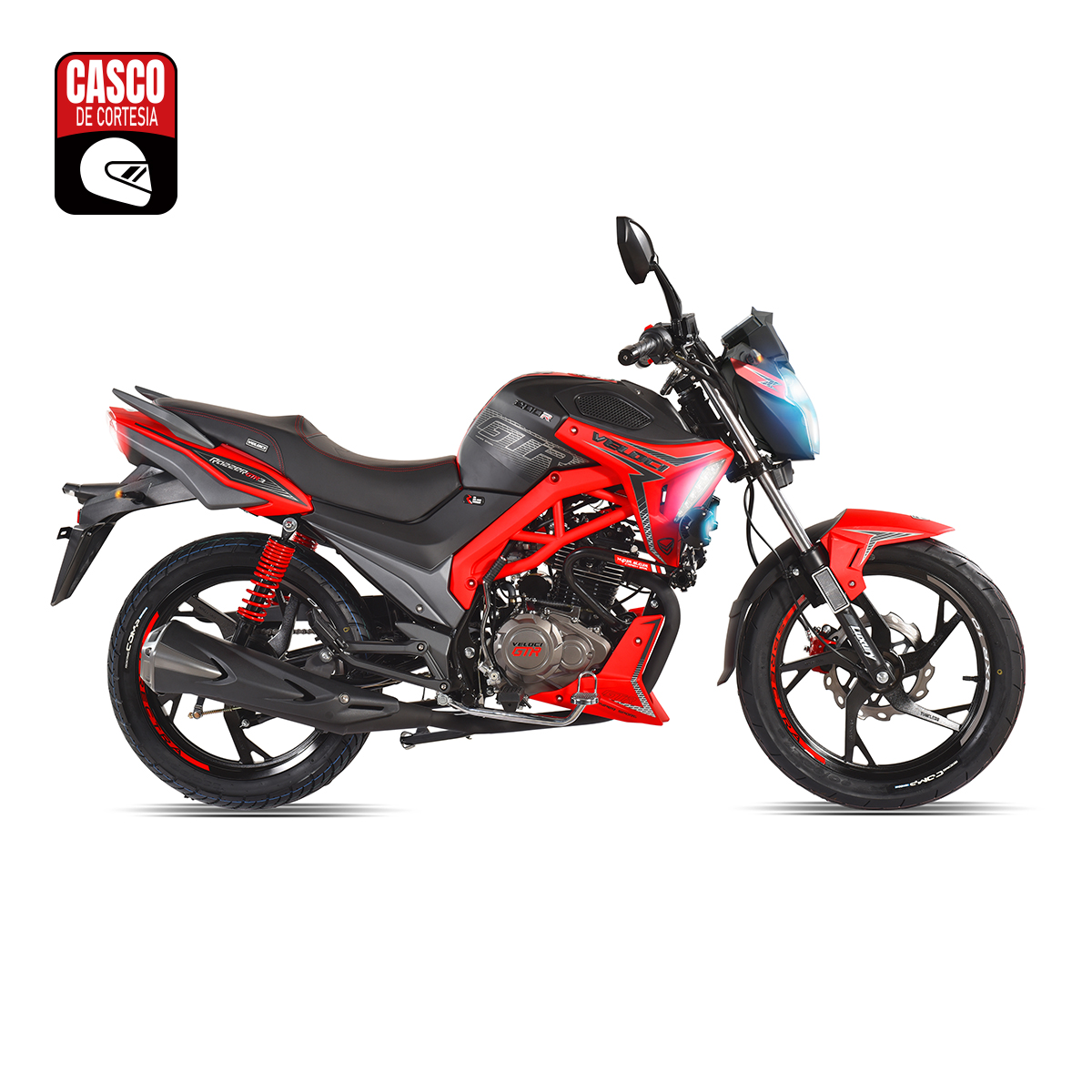 Motocicleta Veloci Razzer GTR 3 200CC Rojo Brillante 2023
