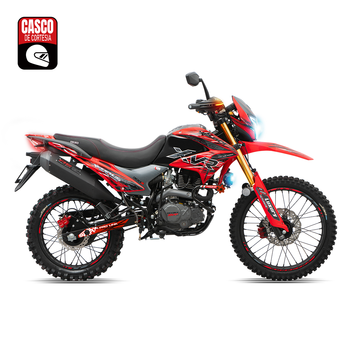Motocicleta Veloci Xeverus Pro XR3 300CC Rojo 2023
