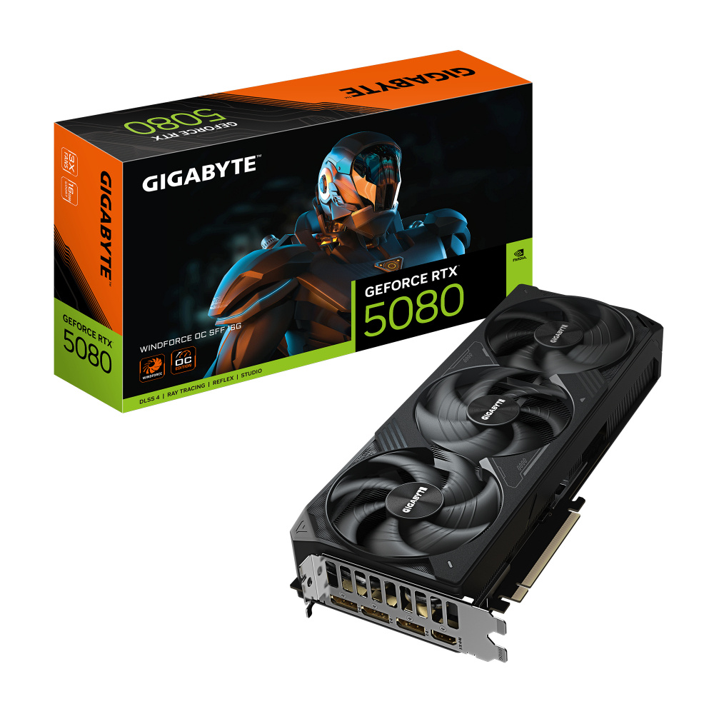 Tarjeta de Video Gigabyte NVIDIA GeForce RTX 5080 WINDFORCE OC SFF, 16GB 256-bit GDDR7, PCI Express x16 5.0