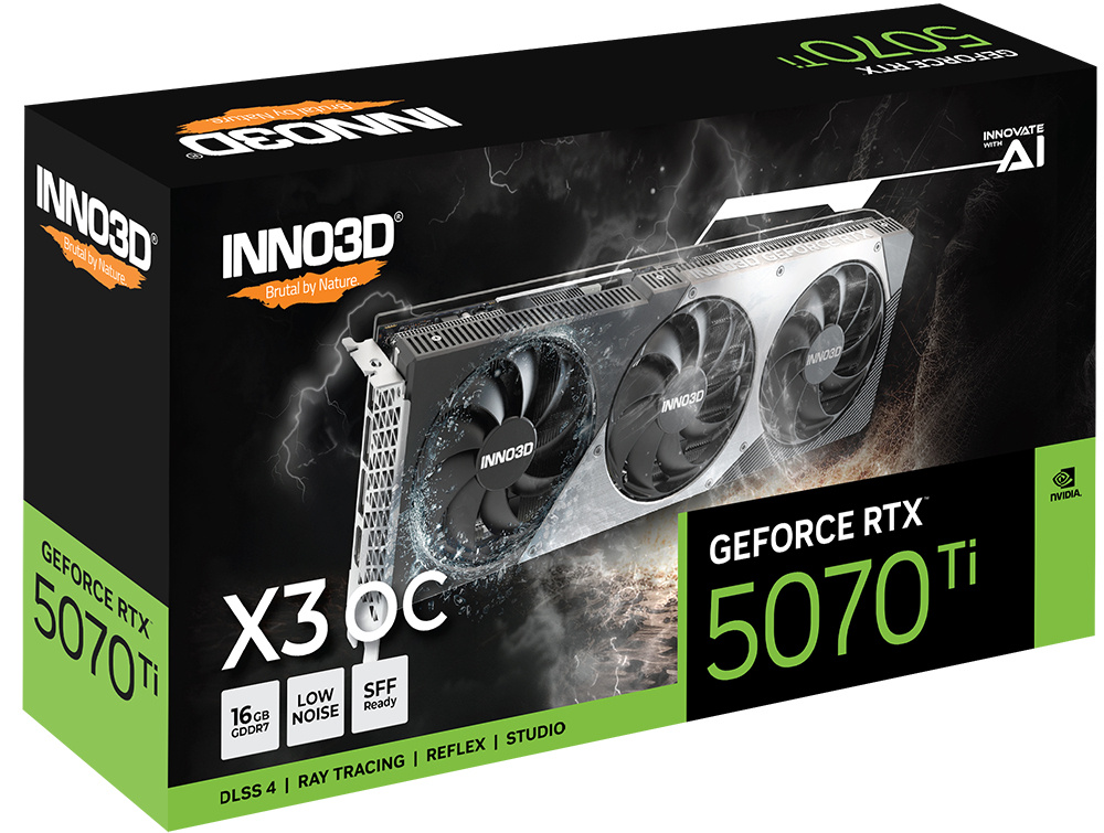Tarjeta de Video Inno3d NVIDIA GeForce RTX 5070 Ti X3 OC, 16GB 256-bit GDDR7, PCI Express 5.0