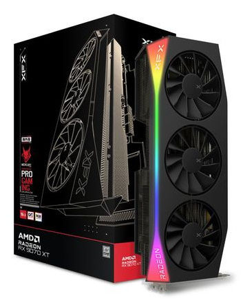 Tarjeta de Video XFX AMD Radeon RX 9070 XT Mercury OC Gaming Edition RGB, 16GB 256-bit GDDR6, PCI Express 5.0