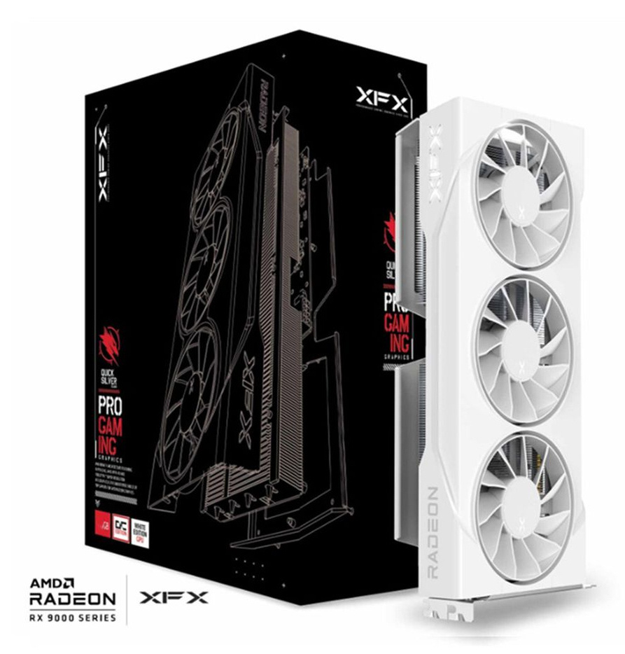 Tarjeta de Video XFX AMD Radeon RX 9060 XT Swift OC White Triple Fan Gaming Edition, 16GB GDDR6, PCI Express x16 5.0