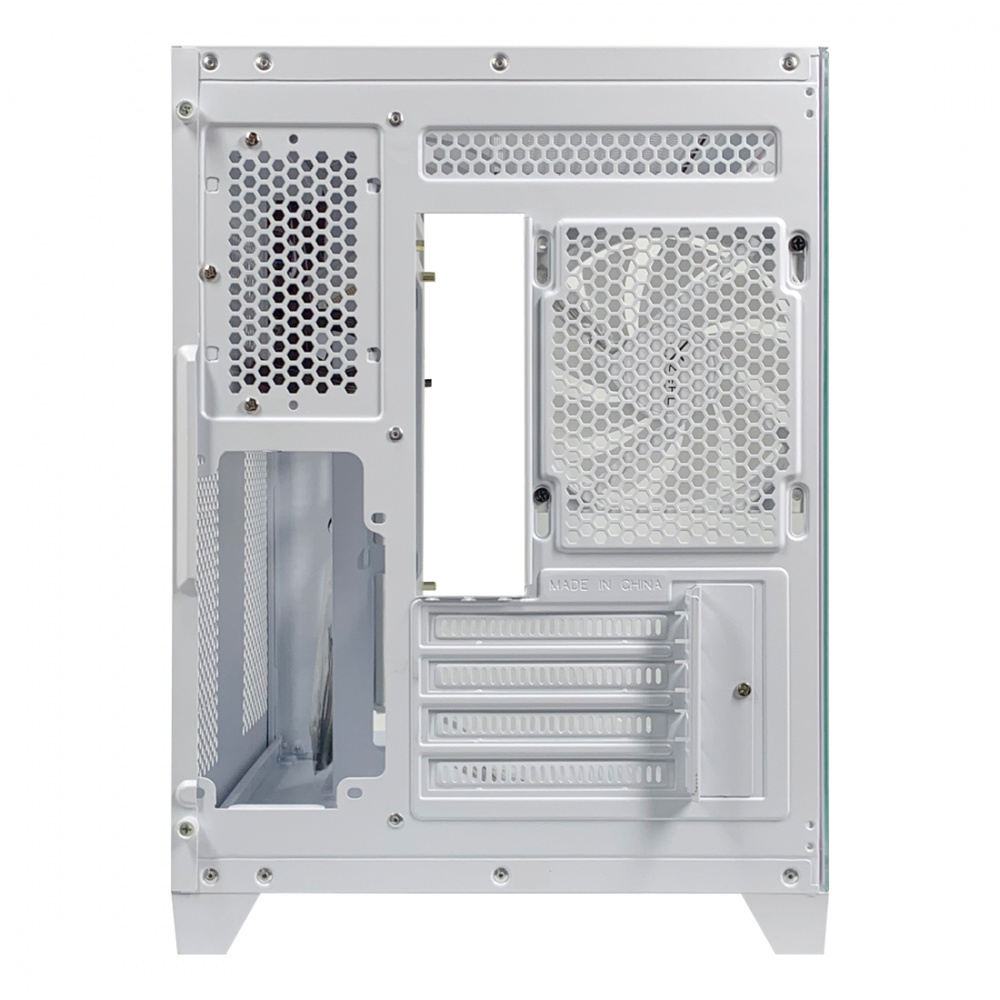 Gabinete Xzeal Panzer II Cubo, Mini-Tower, Micro-ATX, USB 2.0/3.0, sin Fuente, 3 Ventiladores Instalados, Blanco
