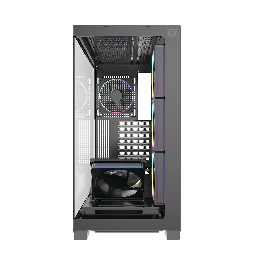 Gabinete Balam Rush Tank Polar 7900, Midi-Tower, ATX/Micro-ATX/Mini-ITX, USB 2.0/3.0, 5 Ventiladores Instalados, Negro