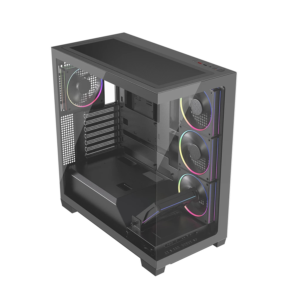 Gabinete Balam Rush Tank Polar 7900, Midi-Tower, ATX/Micro-ATX/Mini-ITX, USB 2.0/3.0, 5 Ventiladores Instalados, Negro