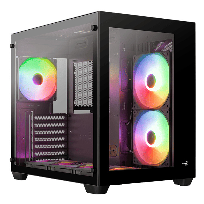 Gabinete Aerocool Drift V2, Midi-Tower, ATX/Micro-ATX/Mini-ITX, USB 3.0, sin Fuente, 6 Ventiladores Instalados, Negro