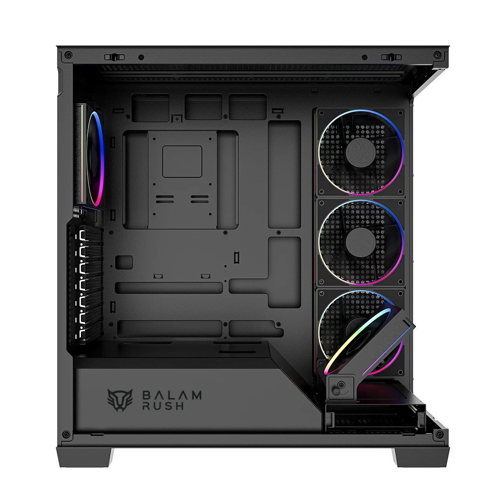 Gabinete Balam Rush Tank Polar 7900, Midi-Tower, ATX/Micro-ATX/Mini-ITX, USB 2.0/3.0, 5 Ventiladores Instalados, Negro