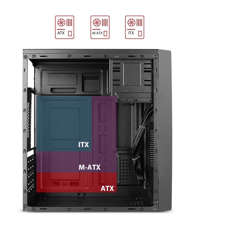 Gabinete Stylos Modelo 1, Midi-Tower, ATX/Micro-ATX/Mini-ITX, USB 3.0, Negro