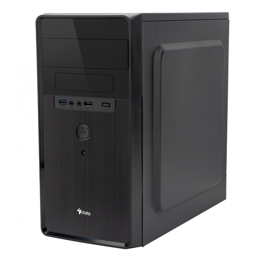Gabinete Stylos Gabinete Mini, Mini-Tower, Micro-ATX/Mini-ITX, USB 3.0, Negro/Rojo