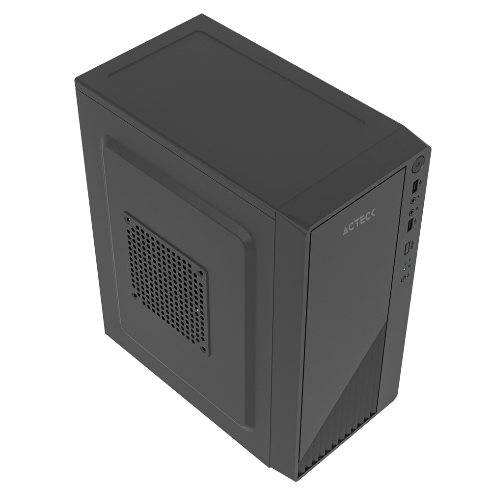 Gabinete Acteck Kioto GC220F, Mini-Tower, Micro-ATX/Mini-ITX, USB 2.0, con Fuente de 500W, Negro